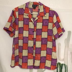 Vintage Notations Geometric Blouse